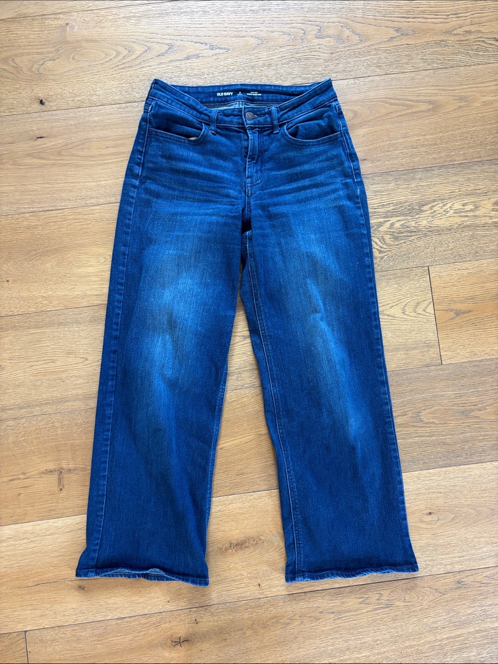 Old Navy Women's Dark Blue Wide-Leg Jeans